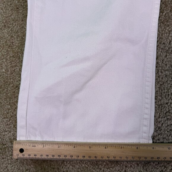 LL Bean Favorite Fit Cropped Capri Pants Womens Size 14 Petite White 35x19 E729 - Picture 12 of 13